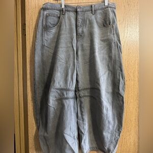 We The Free Light Gray Wide Leg Jeans - Women's Flare